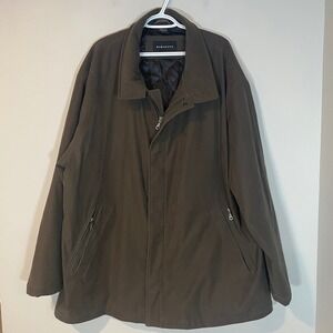 Baracuta Mens 3XL Brown Water Repellent Quilted Lined Zip Front Jacket READ